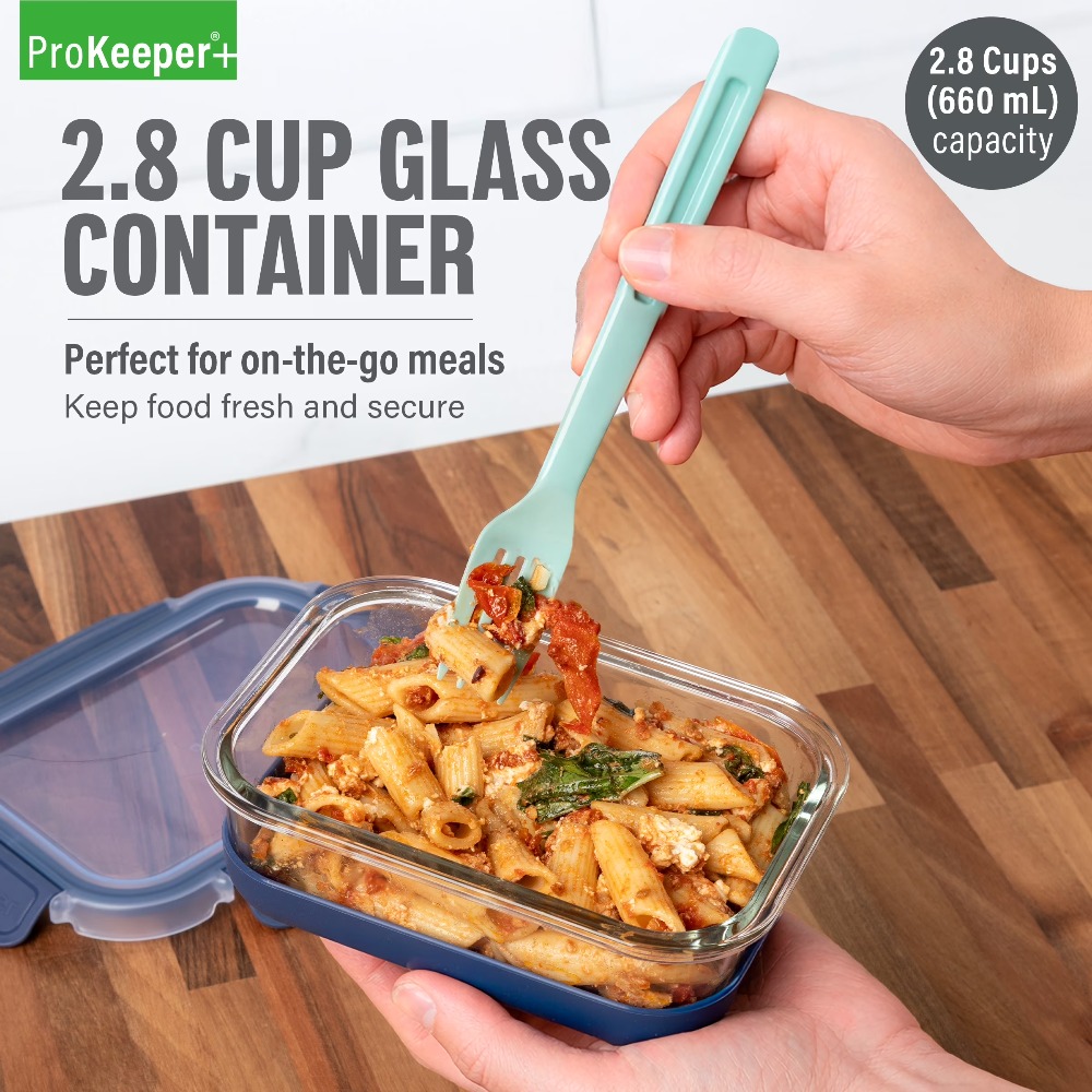 Meal Prep Glass Containers With Lids - Стеклянный контейнер для хранения продуктов объемом