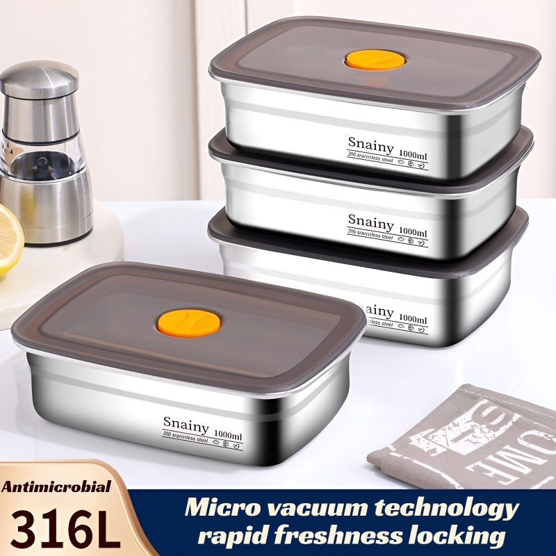Meal Prep Containers Xl - Премиум-бокс для обеда из нержавеющей стали,