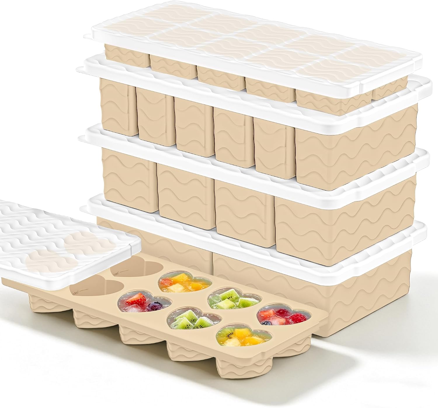 Meal Prep Oven Safe Containers - Силиконовые формы для заморозки с крышками,