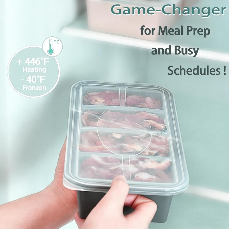 Meal Prep Oven Safe Containers - Силиконовые формы для заморозки, лоток для