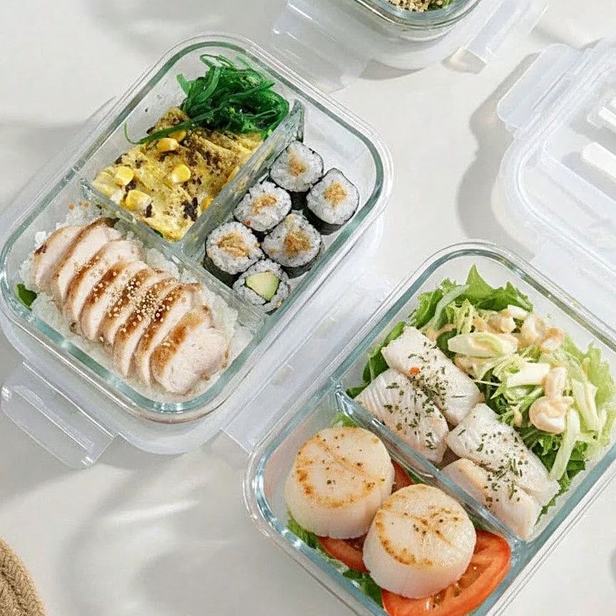 Meal Prep Glass Containers With Lids - Стеклянный контейнер для хранения продуктов с