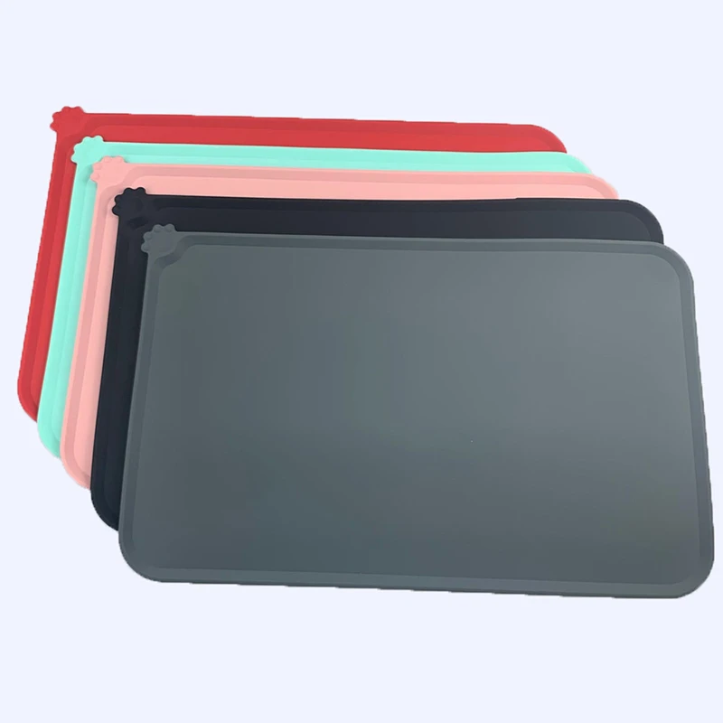 Food Prep Mat - Водонепроницаемый однотонный силиконовый коврик для питомцев,