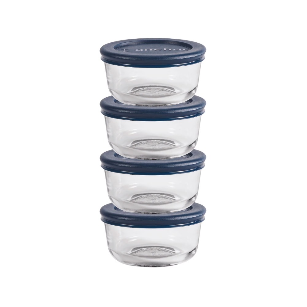 Набор из 4 круглых стеклянных  – обзор и цена Meal Prep Glass Containers With Lids