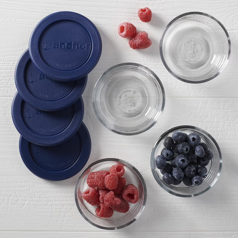 Набор из 4 круглых стеклянных  – обзор и цена Meal Prep Glass Containers With Lids