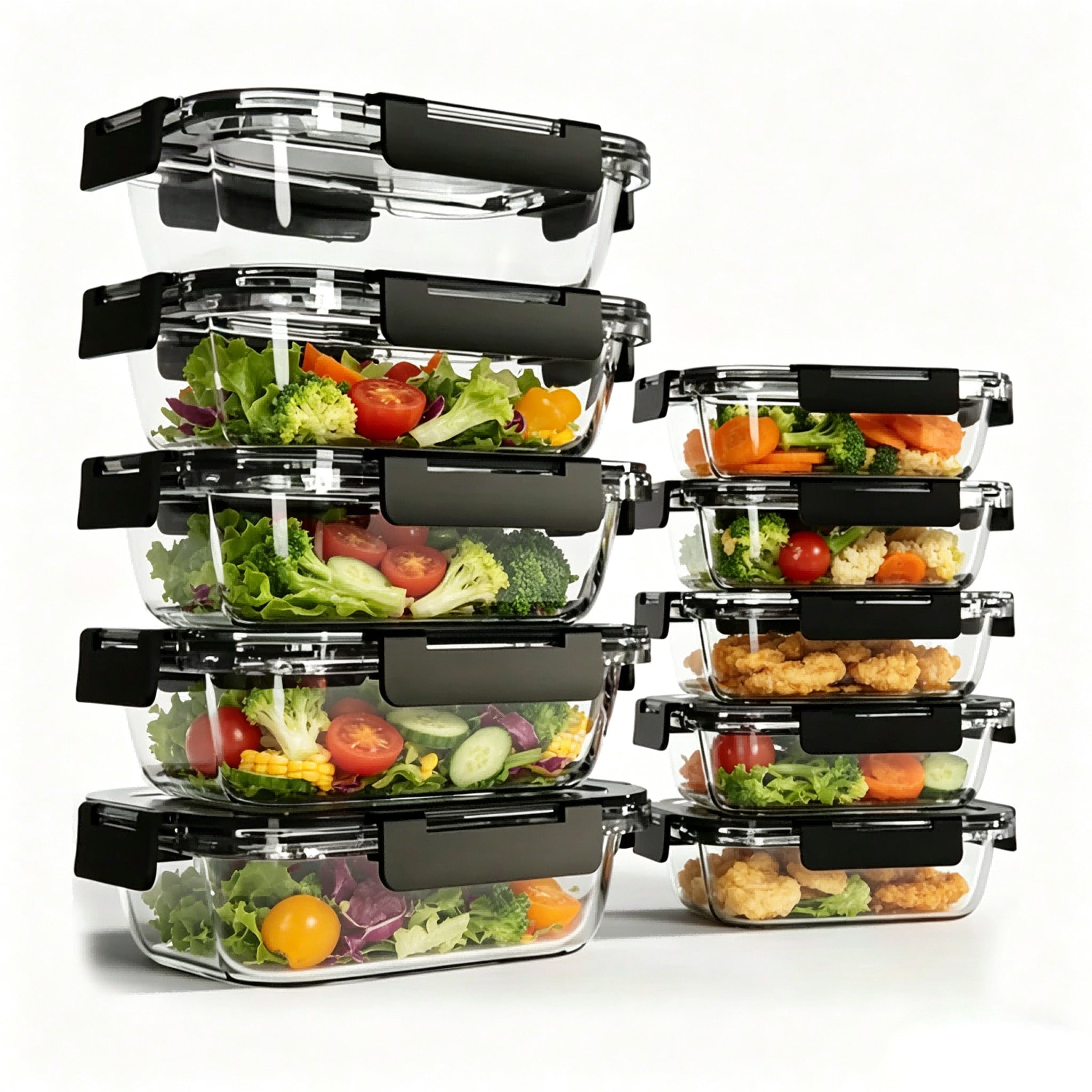 Набор из 10 стеклянных контейн – обзор и цена Meal Prep Oven Safe Containers