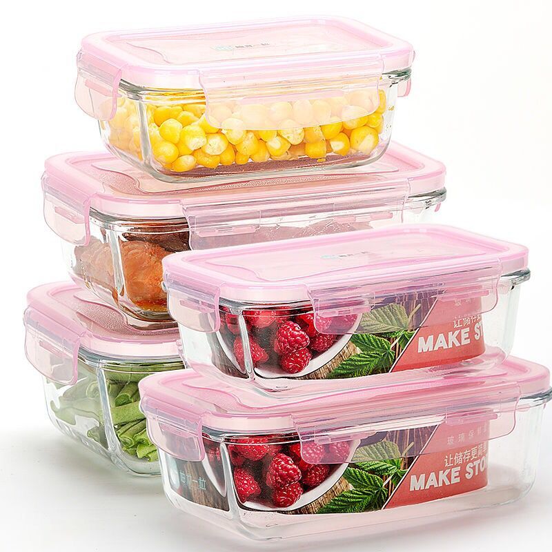 3 шт./коробка для ланча с подо – обзор и цена Meal Prep Glass Containers With Lids