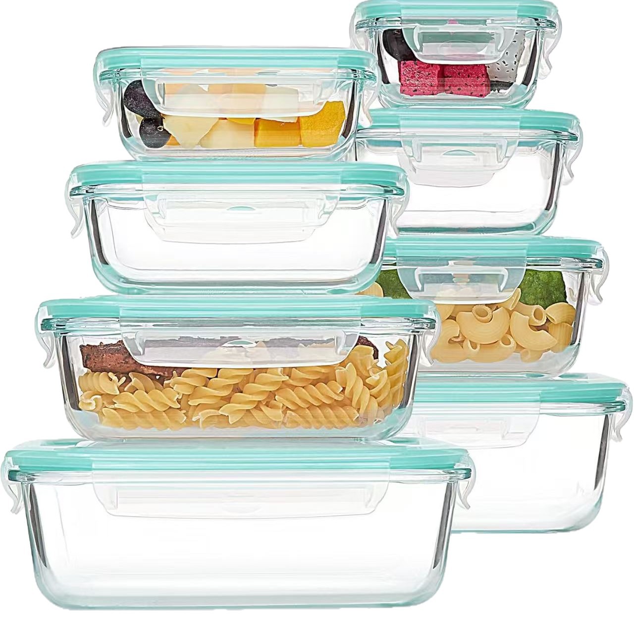 Набор из 8 стеклянных контейне – обзор и цена Meal Prep Glass Containers With Lids