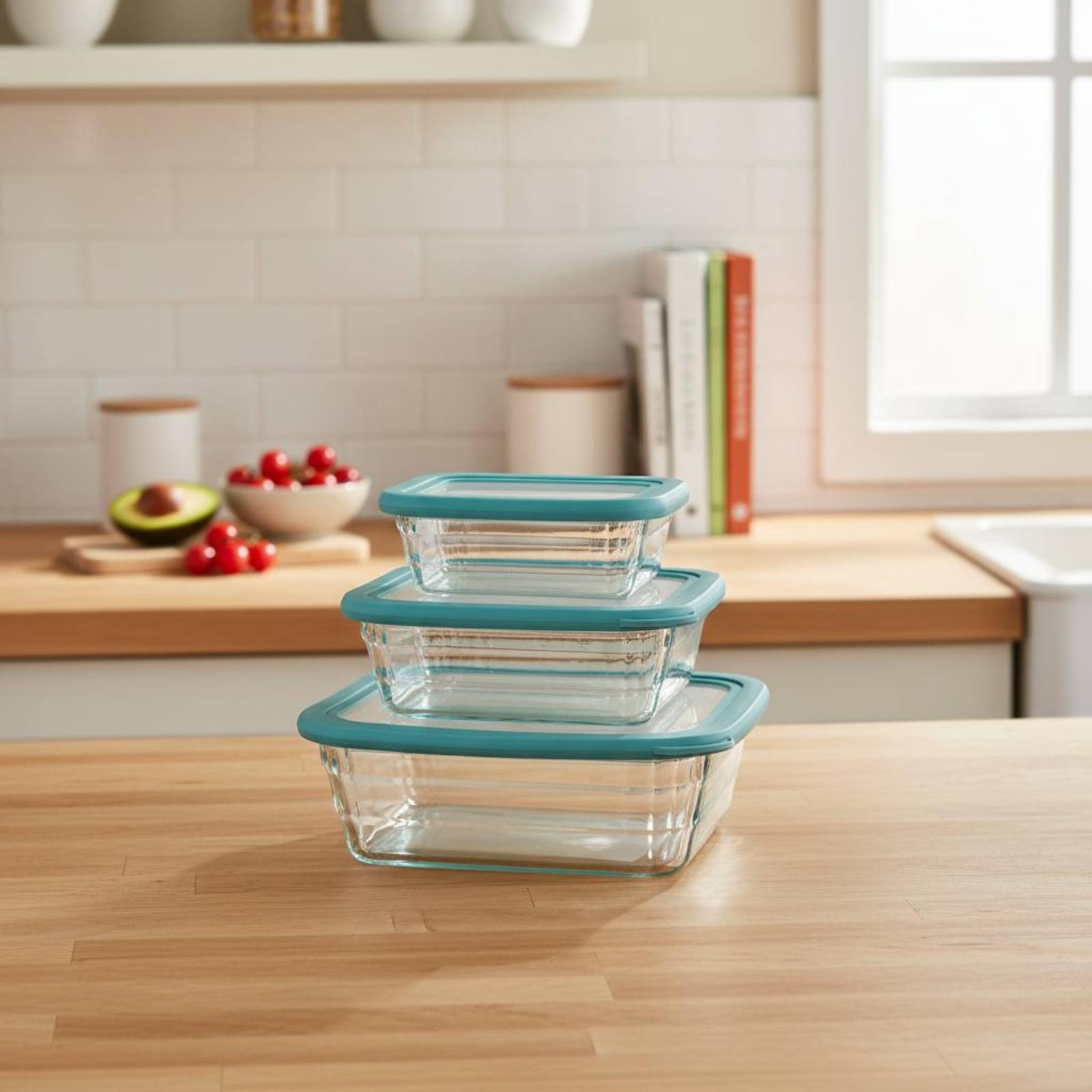 Набор из 3 стеклянных контейне – обзор и цена Meal Prep Glass Containers With Lids
