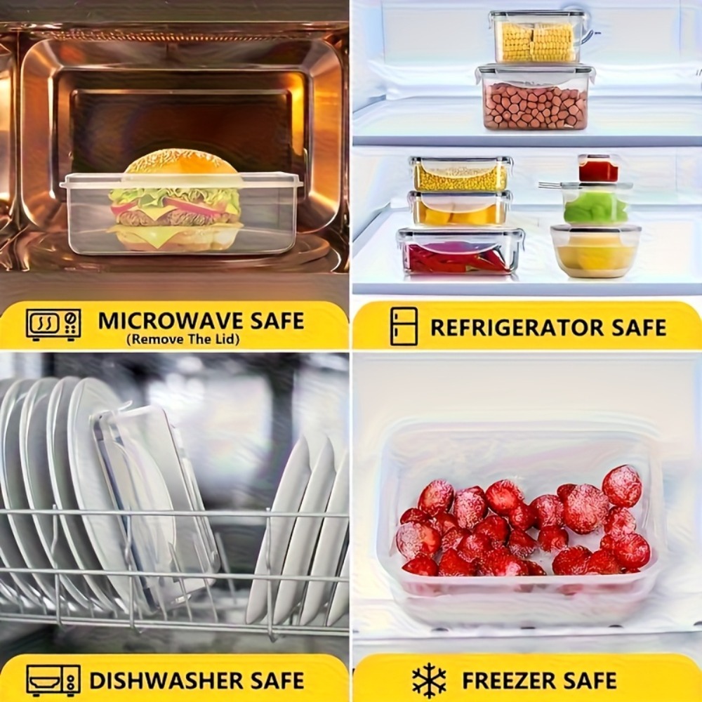 8 шт., герметичные пищевые кон – обзор и цена Meal Prep Containers Xl