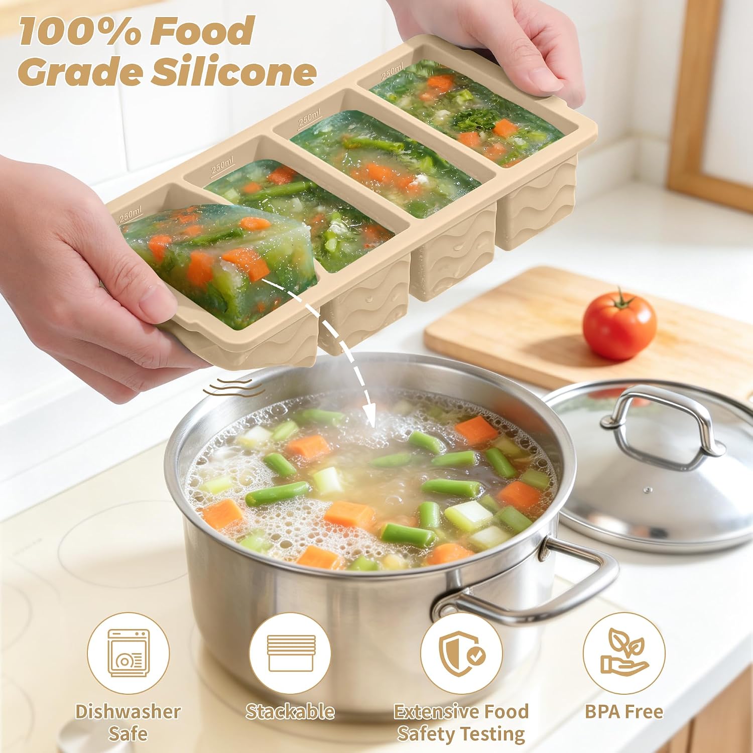 Силиконовые формы для заморозк – обзор и цена Meal Prep Oven Safe Containers