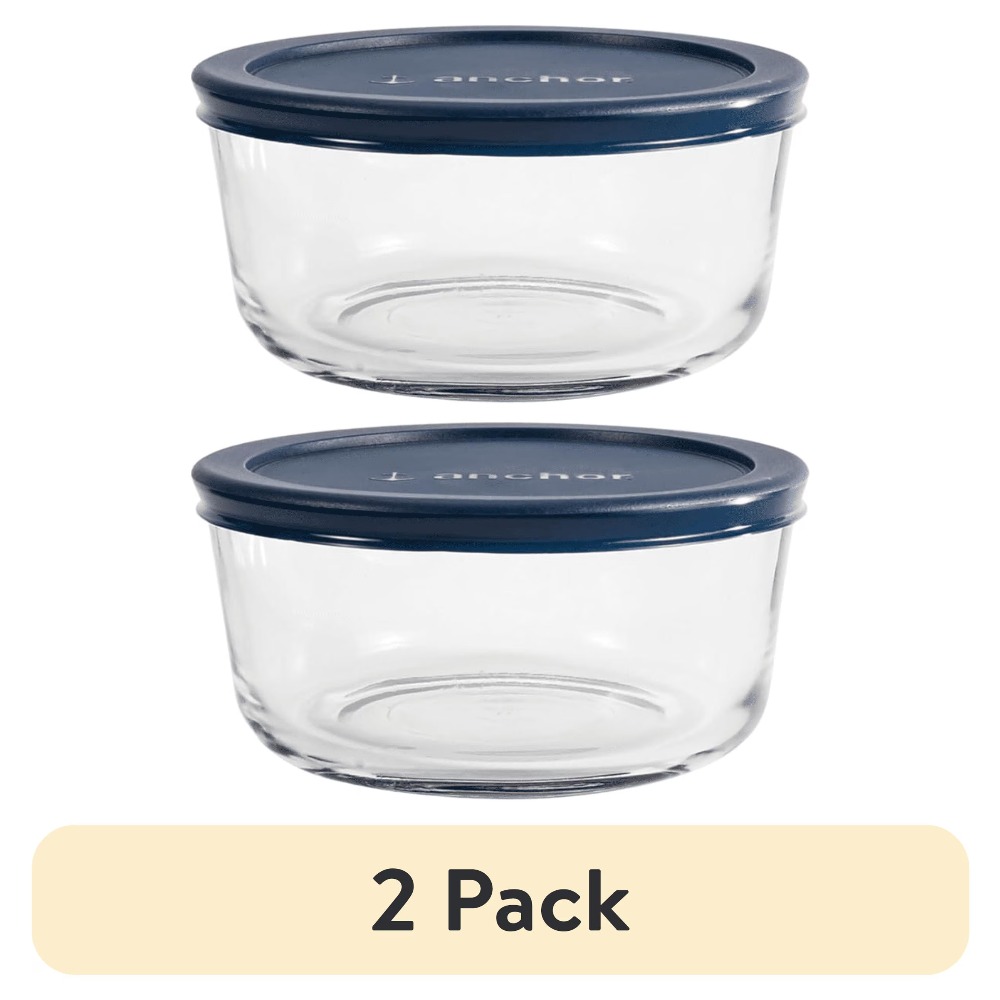 Набор из 2 круглых стеклянных  – обзор и цена Meal Prep Glass Containers With Lids