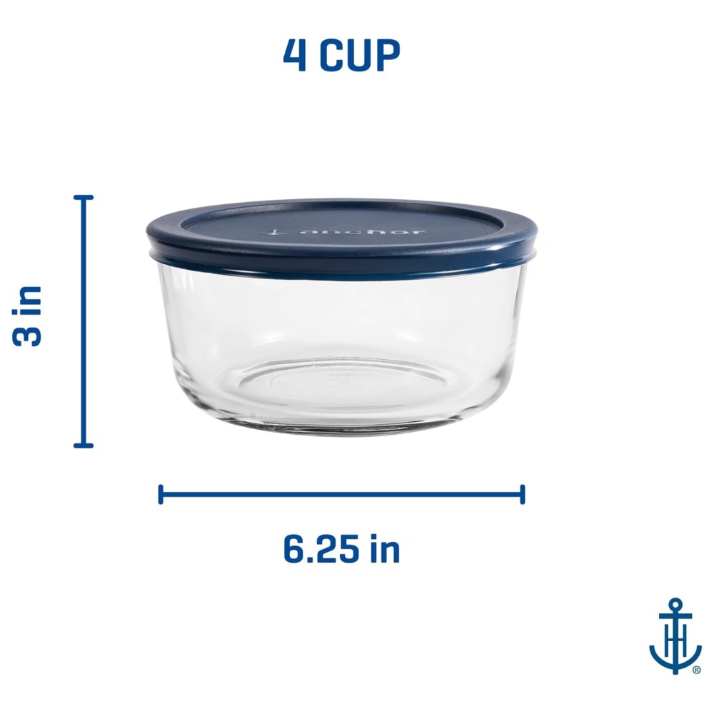 Набор из 2 круглых стеклянных  – обзор и цена Meal Prep Glass Containers With Lids
