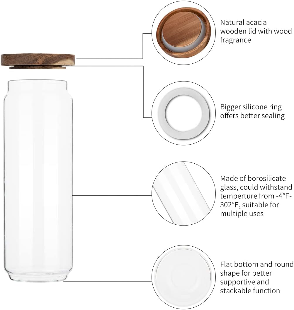 Набор из 4 стеклянных банок об – обзор и цена Meal Prep Glass Containers With Lids