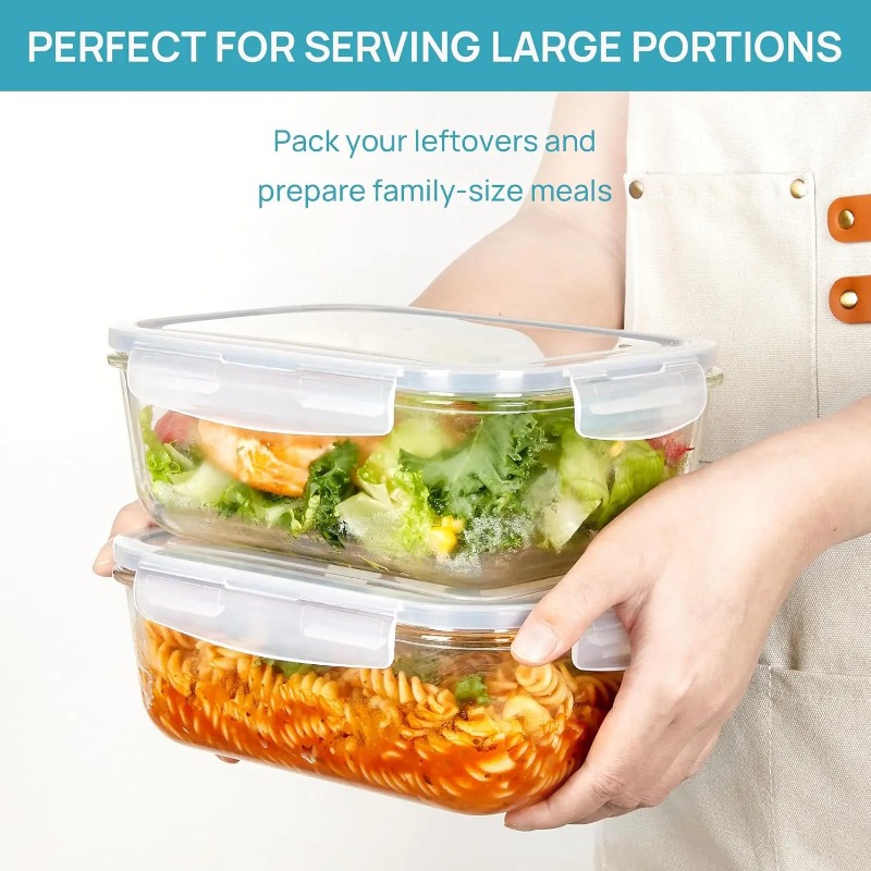 Набор из 18 стеклянных контейн – обзор и цена Meal Prep Glass Containers With Lids