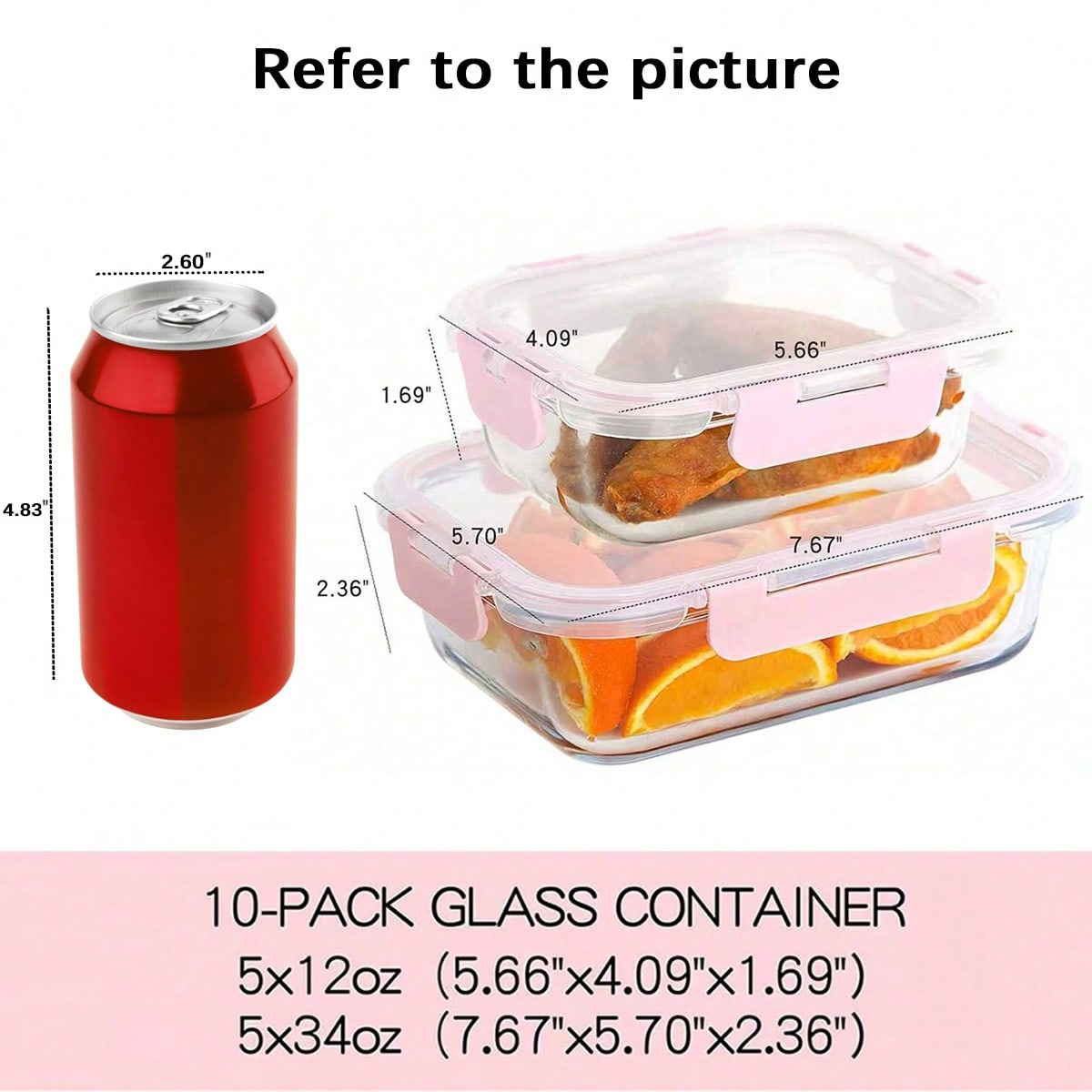 Набор из 10 стеклянных контейн – обзор и цена Meal Prep Glass Containers With Lids