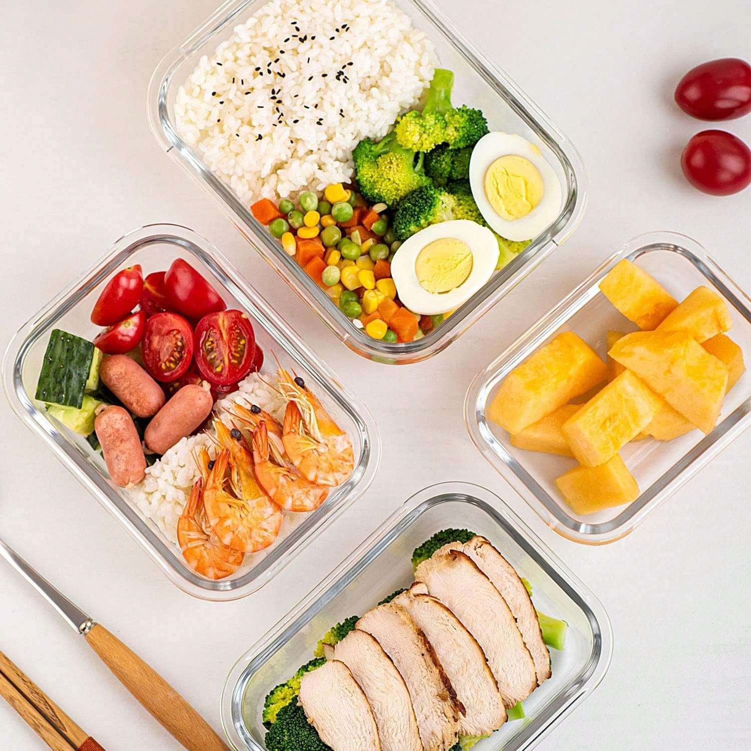 Набор из 10 стеклянных контейн – обзор и цена Meal Prep Glass Containers With Lids